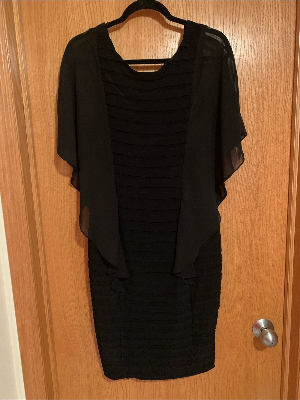 Scarlett Black Layered Midi Dress
